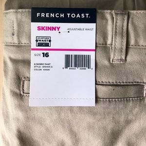 French Toast Skinny Stretch Twill Pants - Girls
